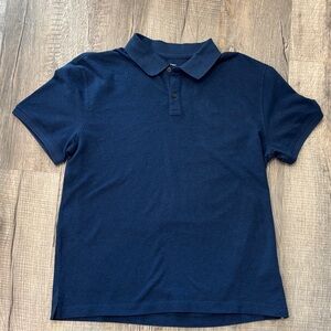 Banana Republic Navy Blue Pique Polo Shirt